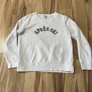 J. Crew Women's Apres Ski Crewneck Sweatshirt Sz S Cotton Preppy Nordic Winter